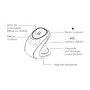 Leitor De Cartão De Proximidade IDProx USB ASK 125 KHZ - Control ID