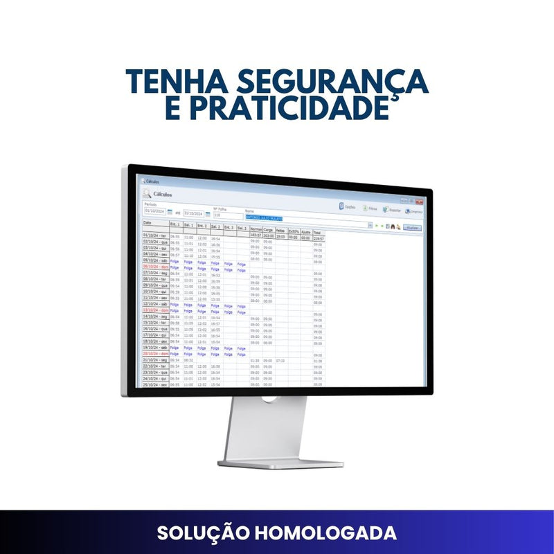 Sistema de Ponto Secullum Offline para 30 Funcionários - Licença Anual (Original)