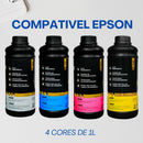 Tinta Corante Universal P/Epson Linha WF-C e L /4 Litros (4 Cores Ultra)