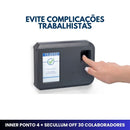 Relógio de Ponto TopData Inner Ponto 4 LC + Secullum Offline 30 Colaboradores para 1 Ano